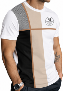 T-shirt décontracté à manches courtes 100 % coton pour homme de la marque AMY, coupe classique, couleur unie, personnalisable avec logo, vente en gros - Product Image 3