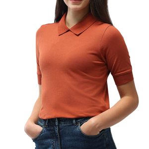 Chemises polo à manches courtes pour femmes, élégantes, avec col rabattu, en tissu de coton doux, pour un style décontracté ou professionnel ou pour porter comme un polo - Product Image 3
