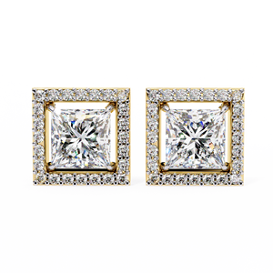 Anillo de Diamante Cultivado en Laboratorio con Corte Princesa Royal Aura Halo, Oro Sólido de 18K, Certificado IGI, Joyería para Fiestas Infinite Spark - Product Image 1