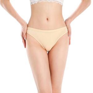 Ropa Interior Transpirable para Mujer, Bragas de Algodón sin Costuras de Cintura Media, Bragas de Bikini a Rayas, Cómodas, con Logotipo Personalizado OEM - Product Image 1