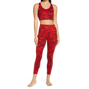 Ensemble de yoga pour femmes de qualité supérieure, dernier design, respirant, sur mesure, logo frontal uni, 4 pièces, éco-responsable, spandex/nylon - Product Image 1