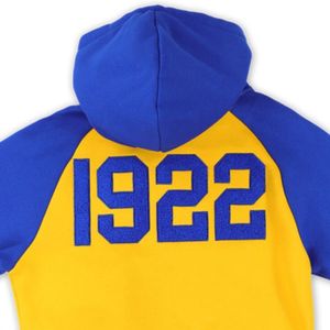 Sudadera con Capucha Sigma Gamma Rho SGRho, Sudadera Azul y Dorada de la Hermandad Griega, Ropa Griega para Mujer - Product Image 2