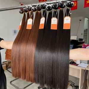 High Quality Natural <b>Brown</b> Vietnamese Remy Bundles Full Length 8''- 32'' Cuticle Aligned Weft Extensions - Product Image 6