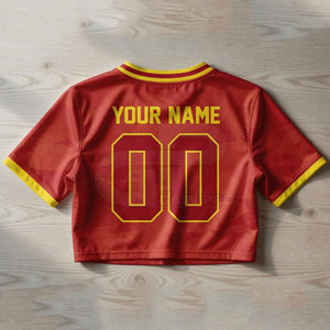 เสื้อฟุตบอลครอปสำหรับผู้หญิงยุคใหม่ วัสดุระบายอากาศได้ดี แห้งเร็ว สวมใส่สบาย เหมาะสำหรับการออกกำลังกายและกิจกรรมกีฬา - Product Image 2