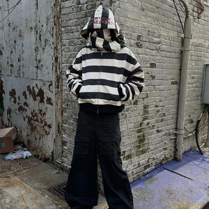 Sudadera con Capucha Personalizada OEM, Clásica, Sólida, de Corte Regular, con Doble Capucha y Cuatro Mangas, para Hombre, con Estampado de Diamantes de Imitación, para Invierno - Product Image 5