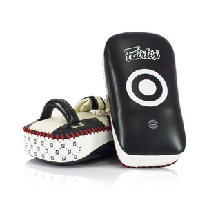 Fairtex Black Standard Curved <b>Kick</b> Pads Original Leather Adult Training MMA Muay Thai Pads Target <b>Kick</b> <b>Shield</b> - Product Image 2