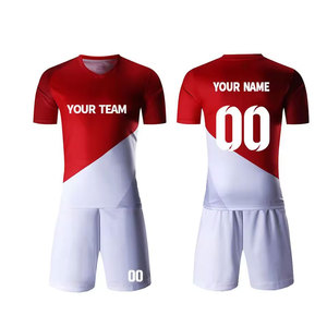 Maillot et short d'entraînement de football sublimés = Tenue de sport athlétique à manches courtes anti-humidité toutes saisons pour adulte - Product Image 4