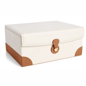 Boîte de rangement pour bijoux minimaliste moderne, petite, portable, en cuir PU, organiseur pour femmes, boîte de rangement pour bagues, colliers, étui de voyage - Product Image 6