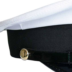 หมวกแก๊ปสีขาวล้วนแบบกำหนดเอง OEM สำหรับกิจกรรมกลางแจ้ง ปีกโค้ง ผ้าฝ้าย 100% ปรับขนาดได้ สำหรับคนขับรถ หัวหน้าทีม ขายส่ง - Product Image 6