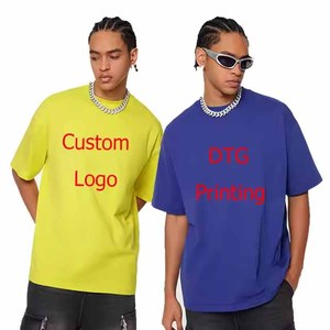 เสื้อยืดโอเวอร์ไซส์ทรงบ็อกซี่ผ้าฝ้าย 230 กรัม คุณภาพสูงสุด สวมใส่สบาย สีพื้น สไตล์วินเทจ ตัดเย็บแบบครอปพิมพ์โลโก้ สำหรับผู้ชายและผู้หญิง - Product Image 1