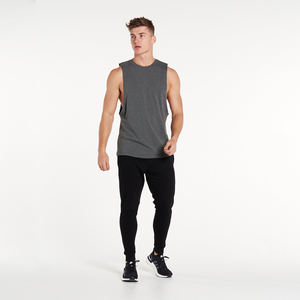Débardeur Homme Respirant en Coton Tricoté avec Strass et Imprimé Personnalisé, Col Rond, Manches Tombantes, Sans Marque, pour la Gym, Vente en Gros - Product Image 6