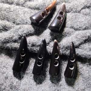 Authentic Ox Horn Duffle <b>Toggle</b> Button Handcrafted Rustic Sewing Fastener for Coats Parkas and Heavy Garments - Product Image 5