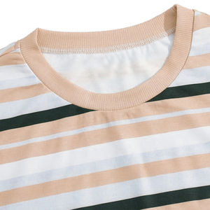 Camiseta de Manga Corta con Cuello Redondo y Rayas, Estilo Casual, Personalizada OEM, para Hombre, Camisetas Deportivas, Camisetas de Verano con Rayas, Estilo Hip Hop - Product Image 6
