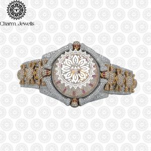 Montre de luxe vintage Hip Hop en acier inoxydable Charm Jewells, boîtier de 40 mm, accents de diamants, mouvement mécanique analogique, mode masculine - Product Image 4
