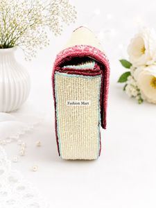 Pochette florale perlée faite à la main avec motif palmier, sac de soirée - Product Image 2