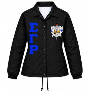 <b>Women</b>’s Sigma Gamma Rho Greek Sorority <b>Jacket</b> <b>Zip</b> <b>Up</b> Long Sleeve Line Apparel Casual Streetwear Custom Personalized Wholesale - Product Image 1