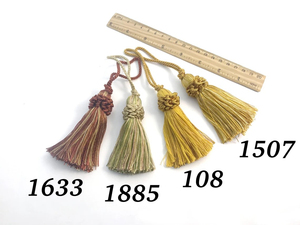 Pompon Mala en Soie de Haute Qualité 8cm, 25 Couleurs, Fixation par Boucle, Pompons Mala Personnalisés en Fil, Franges à Usage Personnalisé - Product Image 4