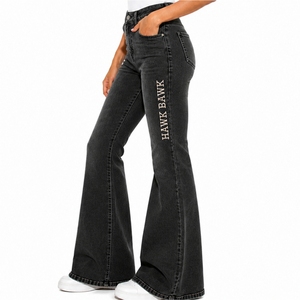 Women Flared <b>Denim</b> Jeans Premium Stretch Flared Stylish Comfortable Durable Soft Comfortable Breathable <b>Material</b> Wear - Product Image 3
