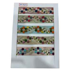 Encaje de algodón bordado de calidad premium hecho con hilos de algodón suaves y duraderos. - Product Image 1