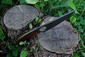 Couteau de chasse hybride avec trou pour le pouce – Couteau de cuisine et de terrain à lame fixe, couteau robuste à lame fixe en gros - Product Image 2