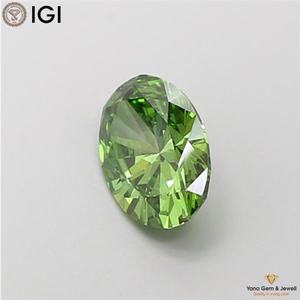 เพชรสีเขียวแฟนซีสดใส ความใส VS2 ผลิตในห้องปฏิบัติการด้วยเทคนิค CVD พร้อมใบรับรอง IGI น้ำหนัก 1.00 กะรัต ทรงรูปไข่ สำหรับจี้หรือชิ้นงานศิลปะ - Product Image 5