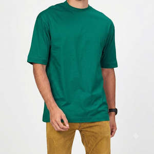 Camiseta de Algodón de Color Sólido para Hombre, Estilo Nuevo, Cuello Redondo, Informal, Básica, Ligera, Transpirable, Cómoda, Ropa de Verano - Product Image 1