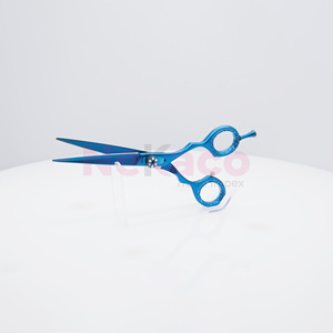 Ciseaux de coiffure professionnels japonais en acier inoxydable 420C bleu, ciseaux de coiffure métalliques anodisés bleus pour salon - Product Image 2