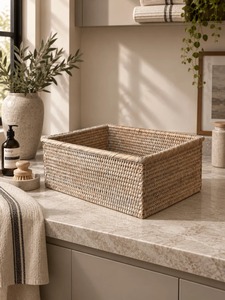 Ensemble de 3 paniers de rangement multi-usages modernes en rotin écologique - Product Image 4