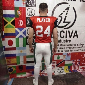เสื้อฟุตบอลอเมริกันชายแบบสั่งทำพิเศษ - หมายเลข 24 (มุมมองด้านข้าง) อุปกรณ์ฟุตบอลแบบสั่งทำพิเศษสำหรับผู้เล่นและทีม - Product Image 5