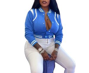 Customized Blocking Varsity Jacket With <b>Button</b> Closure Regular Fit Sporty Style For Autumn Wear - Product Image 4