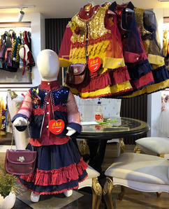 เสื้อกระโปรงผ้าฝ้ายบดพร้อมกระเป๋าผ้าฝ้ายล่าสุดชุดเดรสแฟนซีดีไซน์พร้อมกระเป๋าแฟนซี - Product Image 2