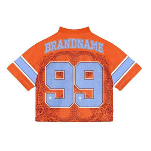 Camiseta de Rugby de Malla con Botones de Color Sólido, Ropa Deportiva para Equipos, Transpirable, de Secado Rápido, con Letras Impresas por Transferencia Térmica en la Parte Delantera - Product Image 2