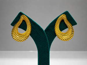 Pendientes de Araña GPC de Latón Chapado en Oro al por Mayor con Patrón de Hoja Texturizada en Forma de Lágrima para Mujer, de Lujo, de Moda, Regalo, Pieza Destacada - Product Image 1