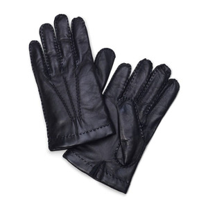 Gants tactiles en cuir véritable pour hommes, couleur noire, pour sport, conduite en plein air, moto, respirants, de haute qualité - Product Image 5