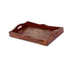 Plateau de service décoratif en bois Design 30 pour servir des aliments, des boissons, du café, du thé, des collations - Product Image 1