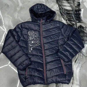 Blousons d'hiver matelassés imperméables et respirants pour hommes, en tricot noir, grande taille, avec fermeture éclair, style bomber SDL - Product Image 6