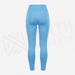 Women High Waist Compression <b>Tights</b> Comfortable Breathable Hot Sale Push Up Running Gear Solid <b>Pattern</b> Yoga Legging - Product Image 2