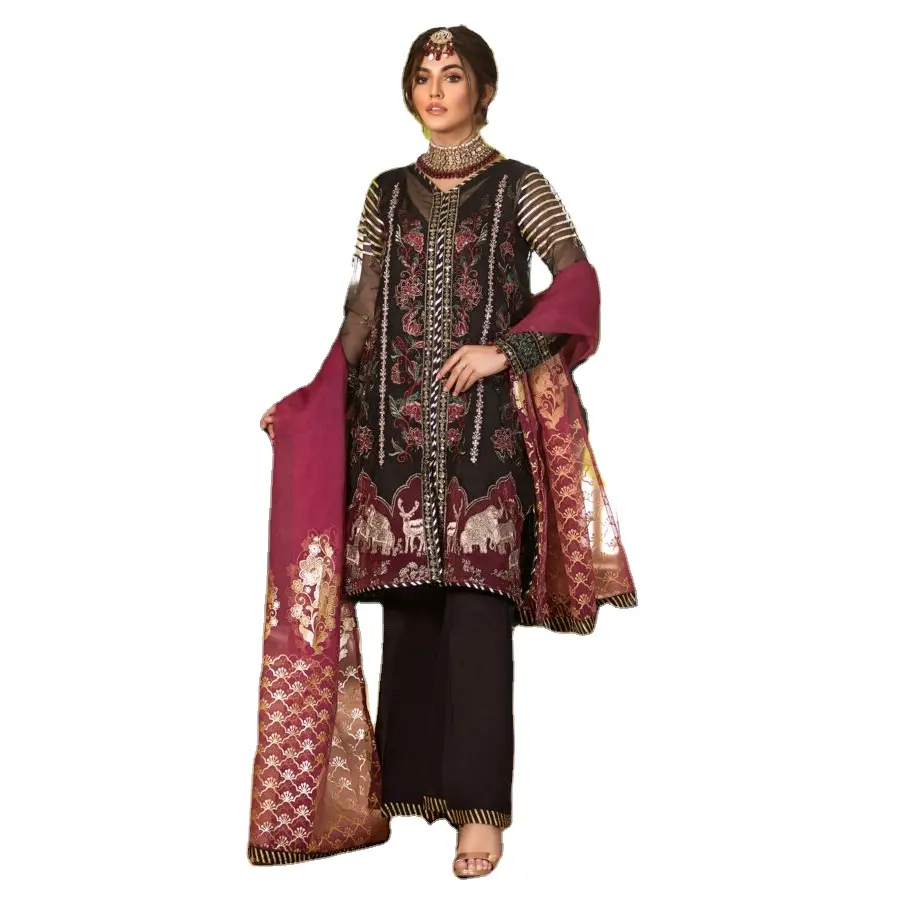 dark brown colour women dress lawn amazing hot selling Pakistan ladies suit India winter and autum wear