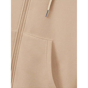 Hot sale good quality Customizable oversized unisex full face <b>zip</b> hoodies blank cotton casual full zipup hoodie - Product Image 5