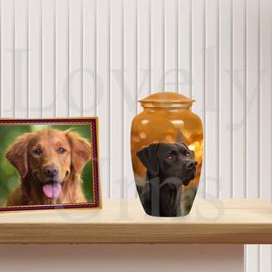 Urna de cremación negra para labrador, urna funeraria personalizada para cenizas de mascotas, recuerdo decorativo conmemorativo para mascotas. - Product Image 3