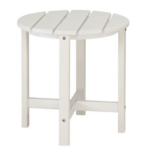 Tavolino Rotondo in HDPE Bianco a Strato Singolo 46*46*46cm per Arredamento Soggiorno - Product Image 5