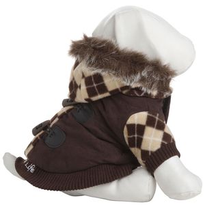 Designer Patterned Suede <b>Argyle</b> <b>Sweater</b> Pet Jacket Premium Pet Clothes - Product Image 6