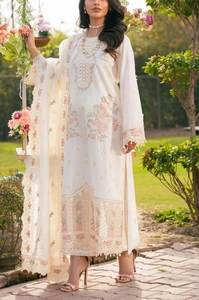 ชุดเดรส Anarkali สีน้ำเงินกรมท่าปักลาย ทรงหลวมยาวคลุมเท้า สไตล์ชาติพันธุ์ สำหรับงานปาร์ตี้ ชุดสตรีแบบ Shalwar Kameez - Product Image 6