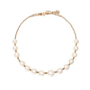 Gold Plated Stainless Steel Anklet for Women with Diamond and Pearl - Product Image 2