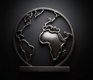 Porte-serviettes en métal avec motif de l'essentiel du monde, design globe terrestre, texture moulée, pour cuisine et salle à manger, vente en gros - Product Image 3
