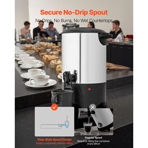 Distributore di Caffè Commerciale da 30 Tazze (4,5L) con Rubinetto Anti-Goccia, Erogatore di Bevande Calde, Macchina per Caffè a Preparazione Rapida - Product Image 5