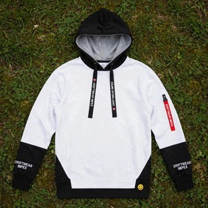 Sweat-shirt à capuche blanc pour homme Driftwear Impex, coupe classique, en molleton de coton écologique, épaules tombantes, décontracté, pour l'automne, personnalisable - Product Image 2