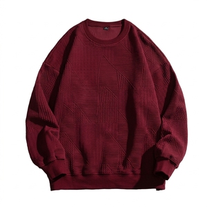 เสื้อสเวตเชิ้ตผู้ชาย คอโอ ผ้าฝ้าย 100% ลายแจ็คการ์ด ทรงหลวม สวมใส่สบาย สไตล์ลำลอง/สปอร์ต เหมาะสำหรับฤดูใบไม้ร่วง ใส่เที่ยวเล่นกลางแจ้งหรือใส่เดินเล่นในเมือง - Product Image 1
