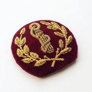 Classic Hand Embroidery Badges High Quality Custom Embroidered Appliques with OEM Service Factory Direct Manufacturing Support - Product Image 1