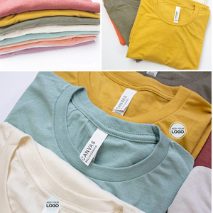 T-shirts pour hommes, t-shirt unisexe à manches courtes en tissu tri-mélange - Product Image 4